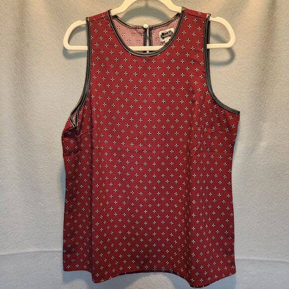 Mudpie medium burgundy sleeveless blouse - Picture 1 of 8